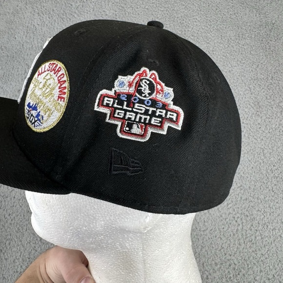 Hat Club‎ Chicago White Sox New Era 59Fifty Hat 8 All Star Game Patches Black - Picture 4 of 11